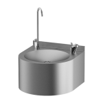 Нержавеющий питьевой фонтан с нажимной арматурой, арматура для налива стакана