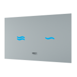 Электронное сенсорное устройство для смыва унитаза, цвет стекланной крышки REF 9003 белый, подстветка голубая, 24 В