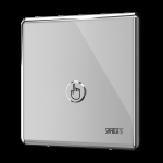 Устройство смыва туалета с пиезо кнопкой, для напорной воды, 6 B, глянцевая поверхность