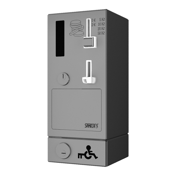 Монетный и жетонный автомат для открывания двери с GSM модулем, евро ключ, 24 В пост.
