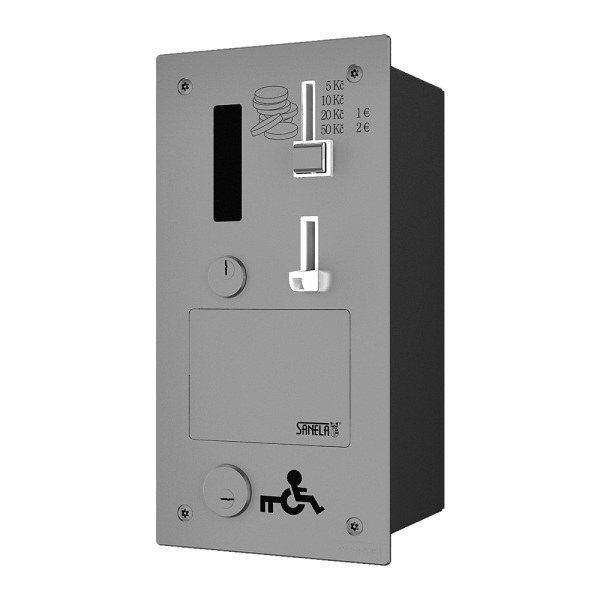 Встроенный монетный и жетонный автомат для открывания двери с GSM модулем, евро ключ, 24 В пост.