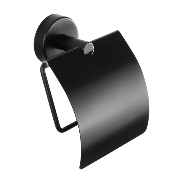 Нержавеющий держатель туалетной бумаги, черная матовая поверхность