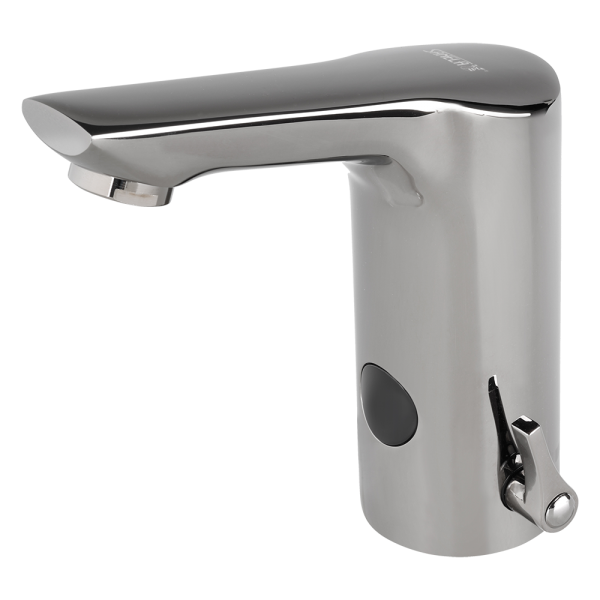 Смеситель для подачи холодной и теплой воды, без углового вентиля, METAL GREY, 6 V